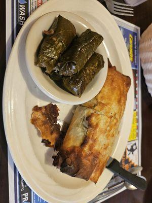 Spanakopita, with domades.