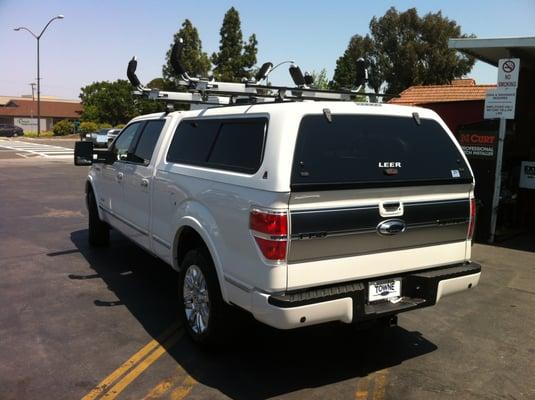 New camper shell with rack; all ready for water sports!