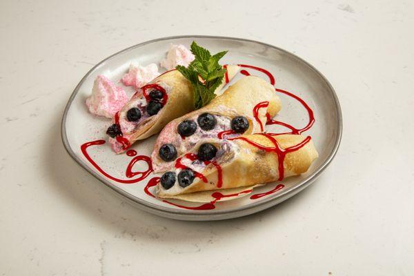 Blueberry crepes