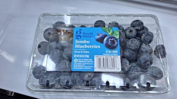 Jumbo blueberries from Target