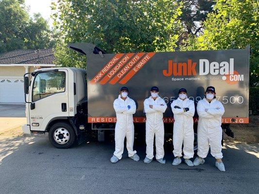 Getting ready for garage clean out that is full of spiders, mold and rat poop. Yes, we don't mind getting dirty :)