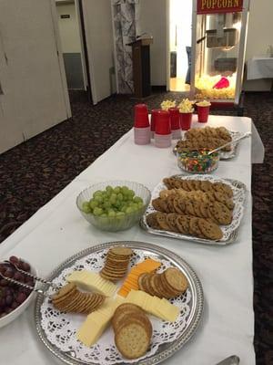 Nice spread before the film "It's All About Friends"