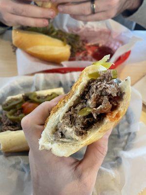 Cheesesteak with sweet peppers