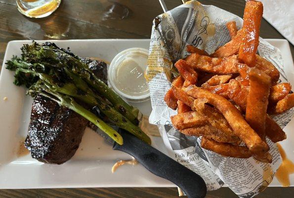 Steak and sweet potato