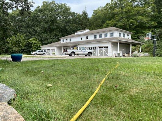 Our 300 foot hose can reach every corner of your property. 

Photo taken at Air BnB Old Lyme CT