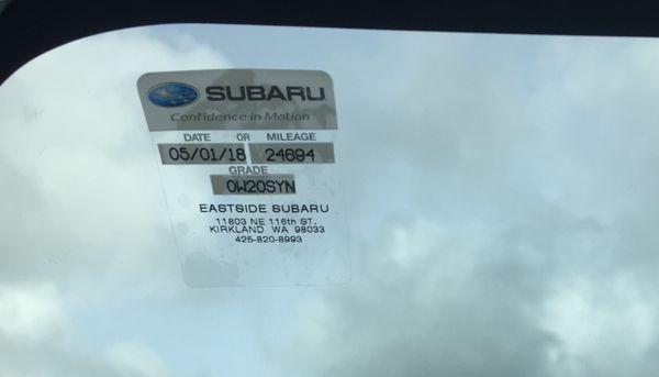 Great attention to detail. They replaced my cracked windshield (at a great discount!) and remember to put the oil change reminder sticker!