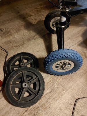 New tires for my knee scooter.