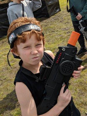 Rambo with laser tagger