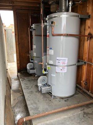 Replaced (2) Commercial Water Heaters Roof Top Restaurant West Los Angeles Brentwood