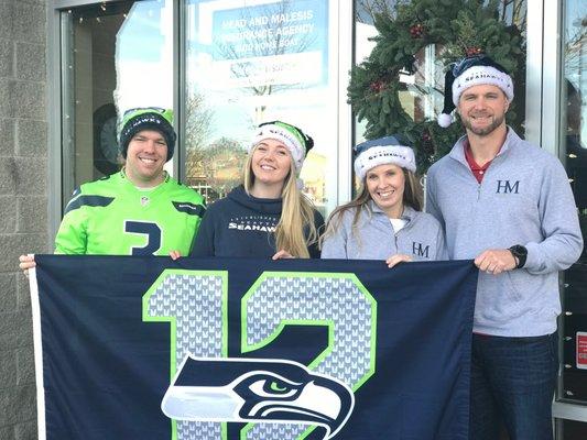 Supporting our Seahawks at Head and Malesis Insurance Agencies.