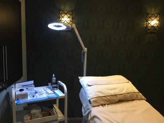 Room setup for a PRP (Platelet Rich Plasma Facial or Vampire)