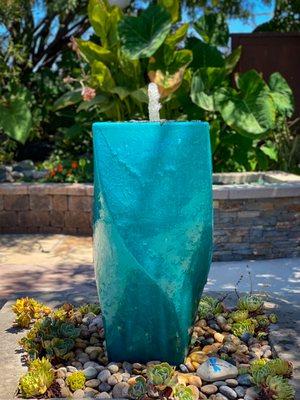 Disappearing Urn Fountains on display (Medium Blue)