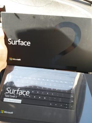 Surface 2 with keyboard and tax, $465. :)