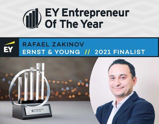 Ernst & Young LLP announces that Rafael Zakinov, founder and CEO of Ruby Has Fulfillment was named Entrepreneur Of The Year® 2021 finalist.