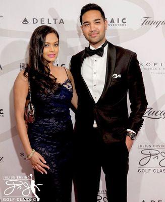 Dr. Kimmie Patel (left) & Dr. Kunal Parikh (right) @ Julius Erving gala in Philadelphia