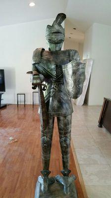 Antique Replica of a Knights armor!! Our client was very into Medieval kind of stuff and this was one of my Favorites!!