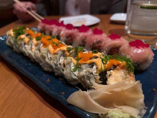 Death By Sushi Roll (tempura fried) Rip City Roll