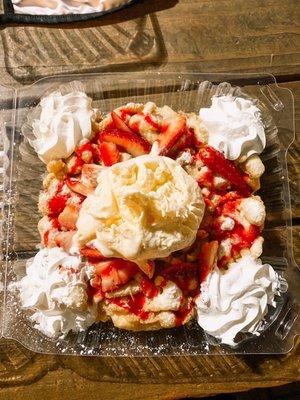 2. Strawberries n Cream Funnel Cake