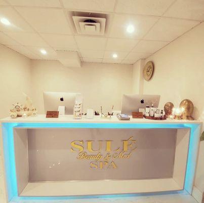 Our Front Desk area: once you enter our spa, check in with our receptionist.