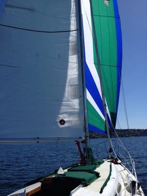 New main and asymmetrical spinnaker