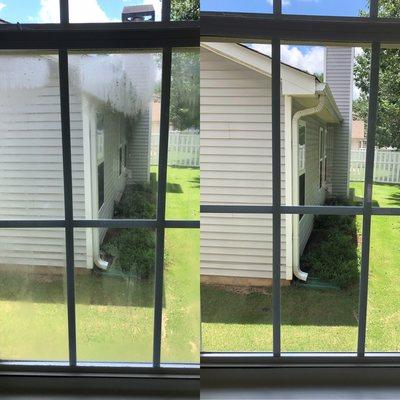 Fogged or broken window glass replacements before/after