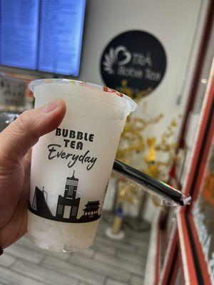 Lychee Slush with Lychee Jelly