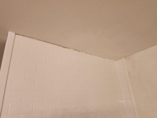 caulk repeatedly cracked at ceiling