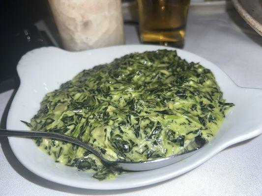 Creamed spinach