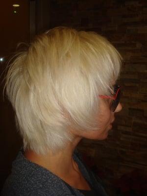 Platinum Blonde look done by ScissorD...if you're looking for anything edgy, he's your guy.