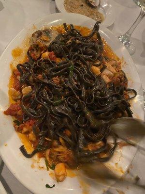 Black ink linguine