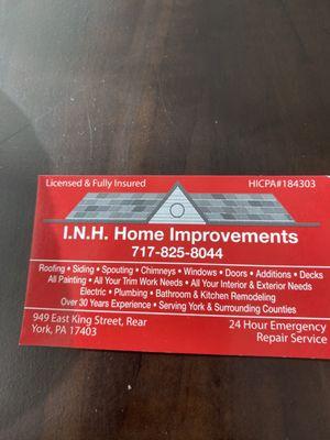 INH Home Improvements