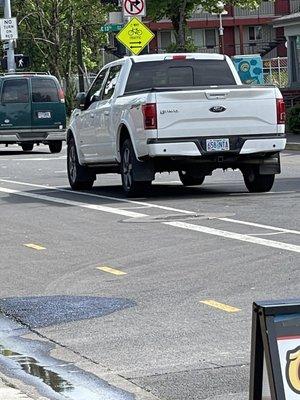 Parking in center of the street. Scary!