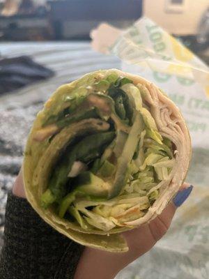 Avocado turkey wrap without avocado