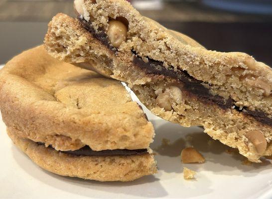 Peanut butter fudge sandwich cookie