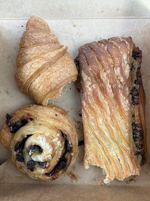 The Vennoiserie!  Pain au raisin pain suisse and croissant.