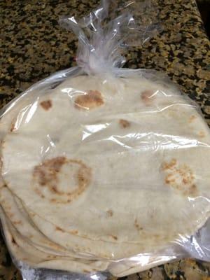 Fresh flour tortillas