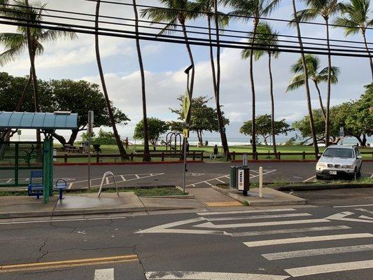 Beautiful beach view and park across the street