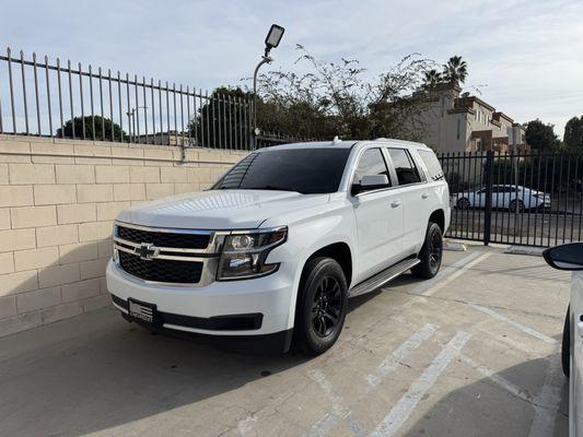 My Tahoe with black powder coated rims.