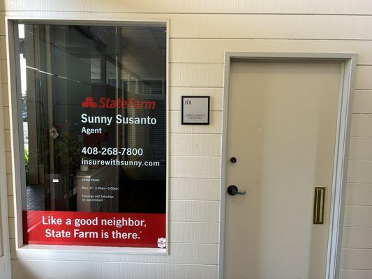 Office window from inside the building looks standard at first sight, but is quite inviting once you open the door