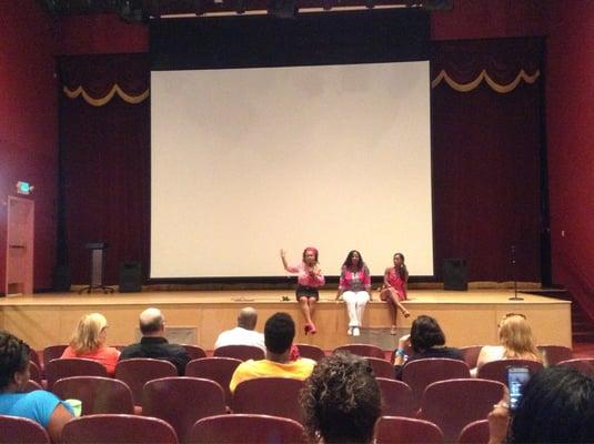 The Pink Lady jazz ensemble Q & A session after the Sidewalk Film Festival screening of The Girls in the Band at The Carver!