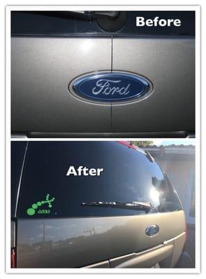 My grandmothers 2002 Ford Explorer, rear hatch that breaks from factory, replaced, painted and installed. Another excellent job!!!