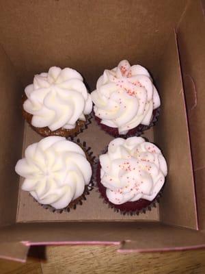 Carrot cake and red velvet minis