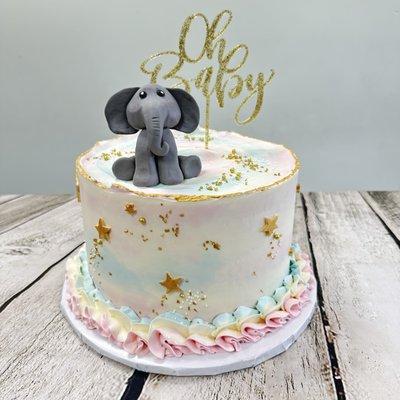 Gender reveal custom cake