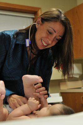 Dr. Gamelin examines a new patient