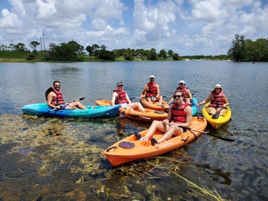 Good times. Kayaks and sun