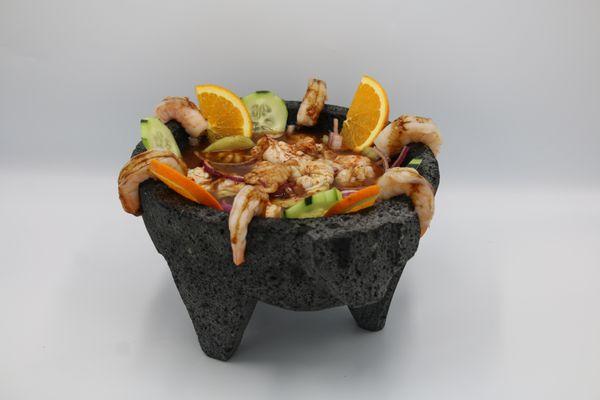 Seafood Molcajete! Delicious..