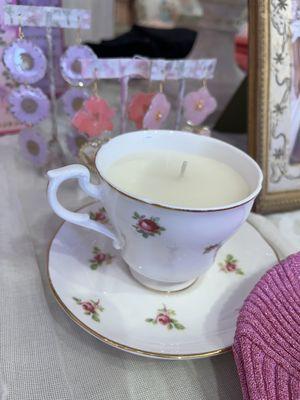 Candle in a tea cup