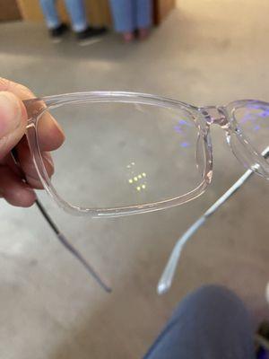 Damaged glasses