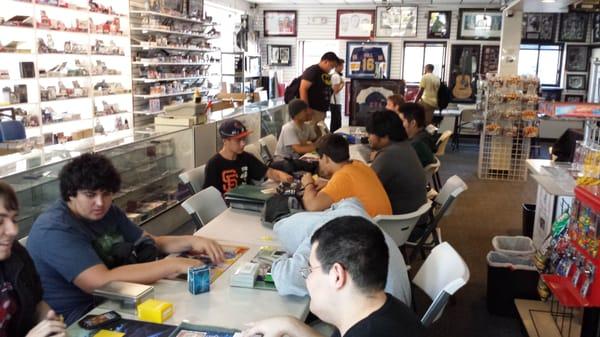 A gathering ground for card collectors and players.