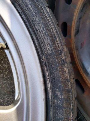 Same damaged rim different spot.